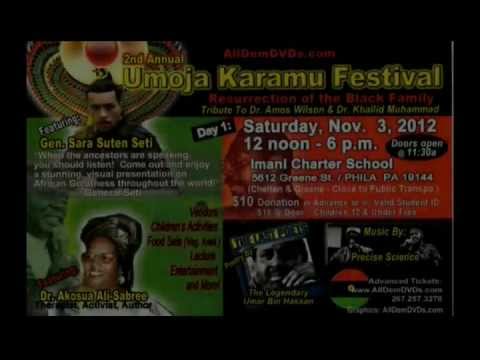 [EVENT] Umoja Karamu Festival w/ General Sara Suten Seti Nov 3-4, 2012