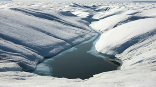 Massive Ice Island Breaks Off Greenland