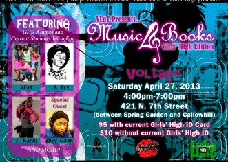 [EVENT] Vent (@tobyvent) Presents: Music4Books – Girls High Edition 4-27-13