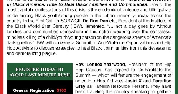 [EVENT] State of the Black World Conference Nov 14-18. 2012 @HowardU
