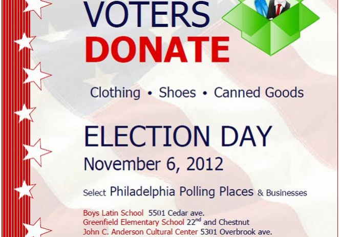 [EVENT] #DonationDropboxes Placed At Select Philadelphia Polling Locations November 6th
