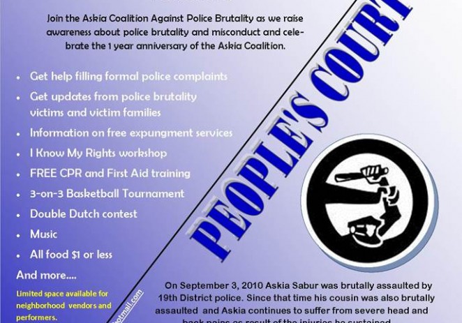 Askia Sabur Coalition Holding People’s Court This Saturday