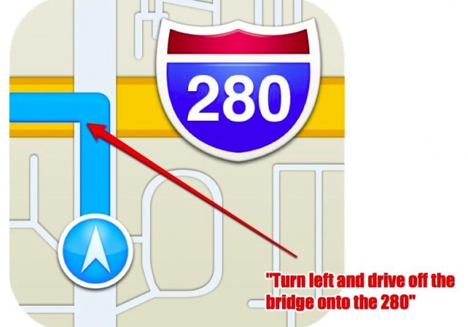 Where Does The Icon For Apple Maps App Tell You To Go? Off A Bridge?